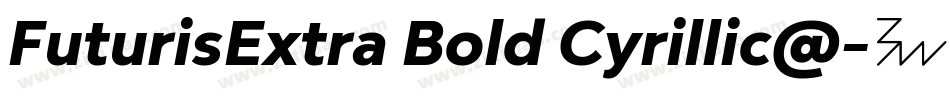 FuturisExtra Bold Cyrillic@字体转换
